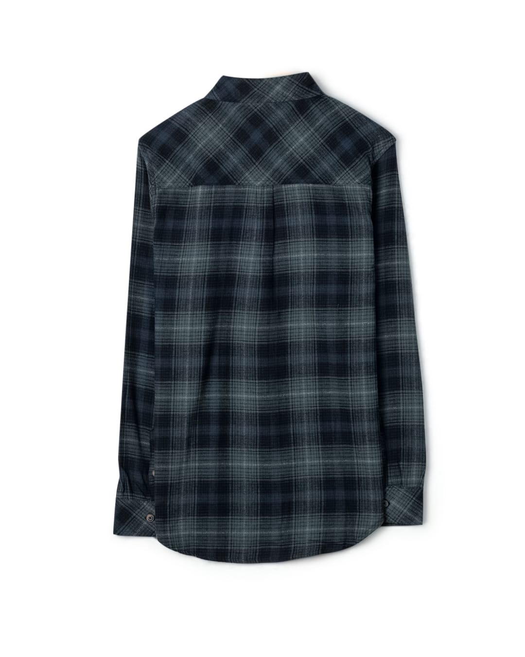 Miles Mens Flannel Shirt in Blue Check