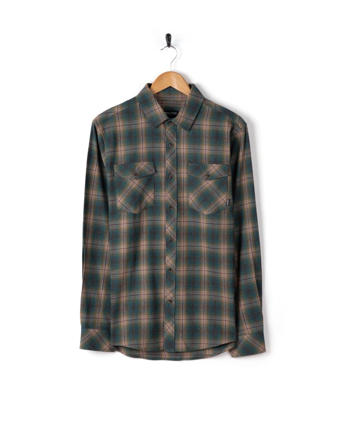 Miles - Mens Flannel Shirt - Brown/Green Check