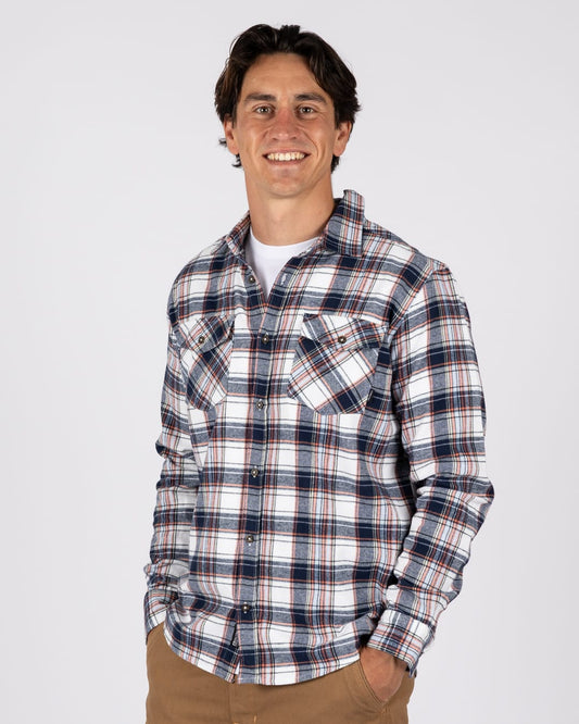 Finni Check Shirt in Dark Blue