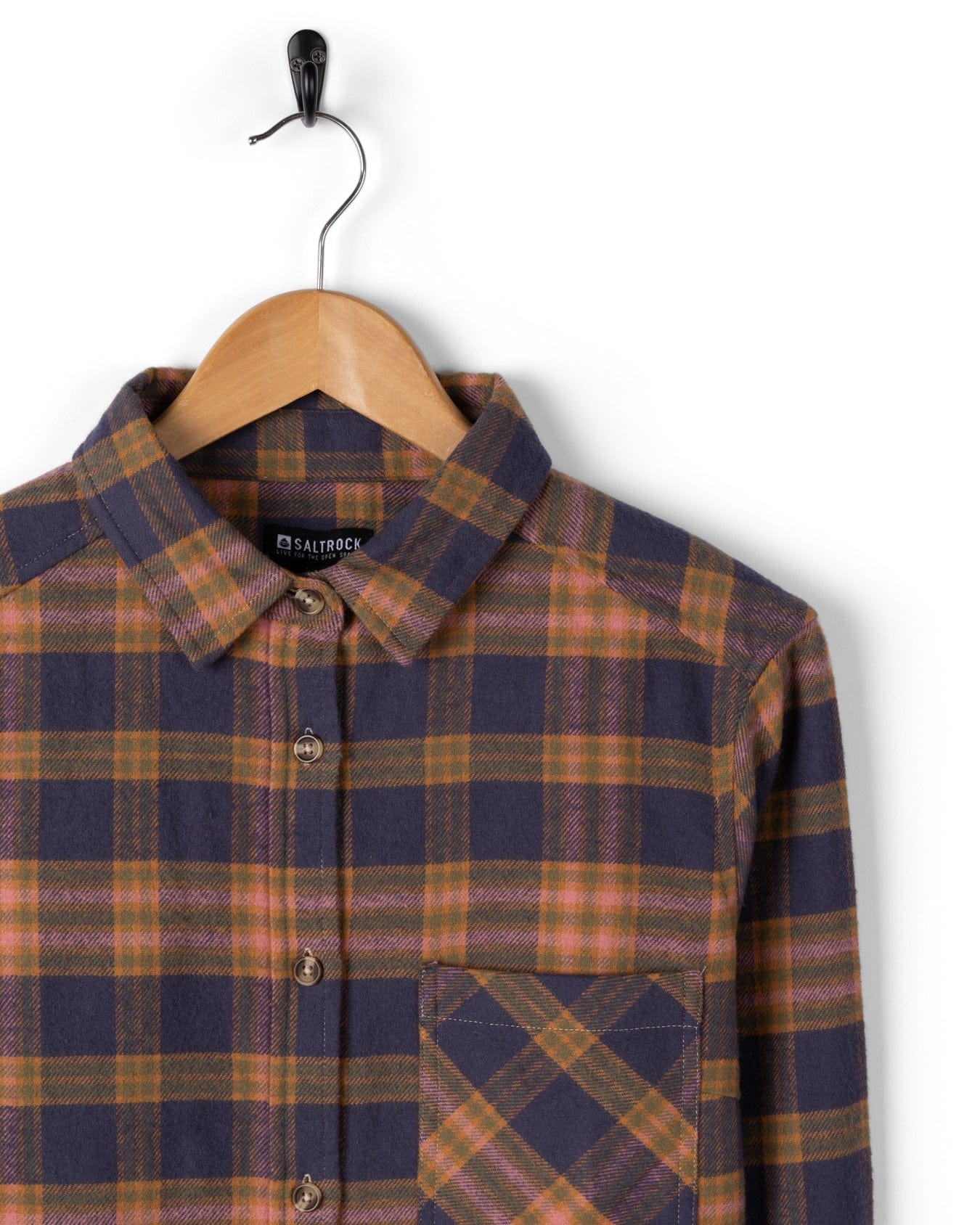 Rosalin - Womens Check Shirt - Purple