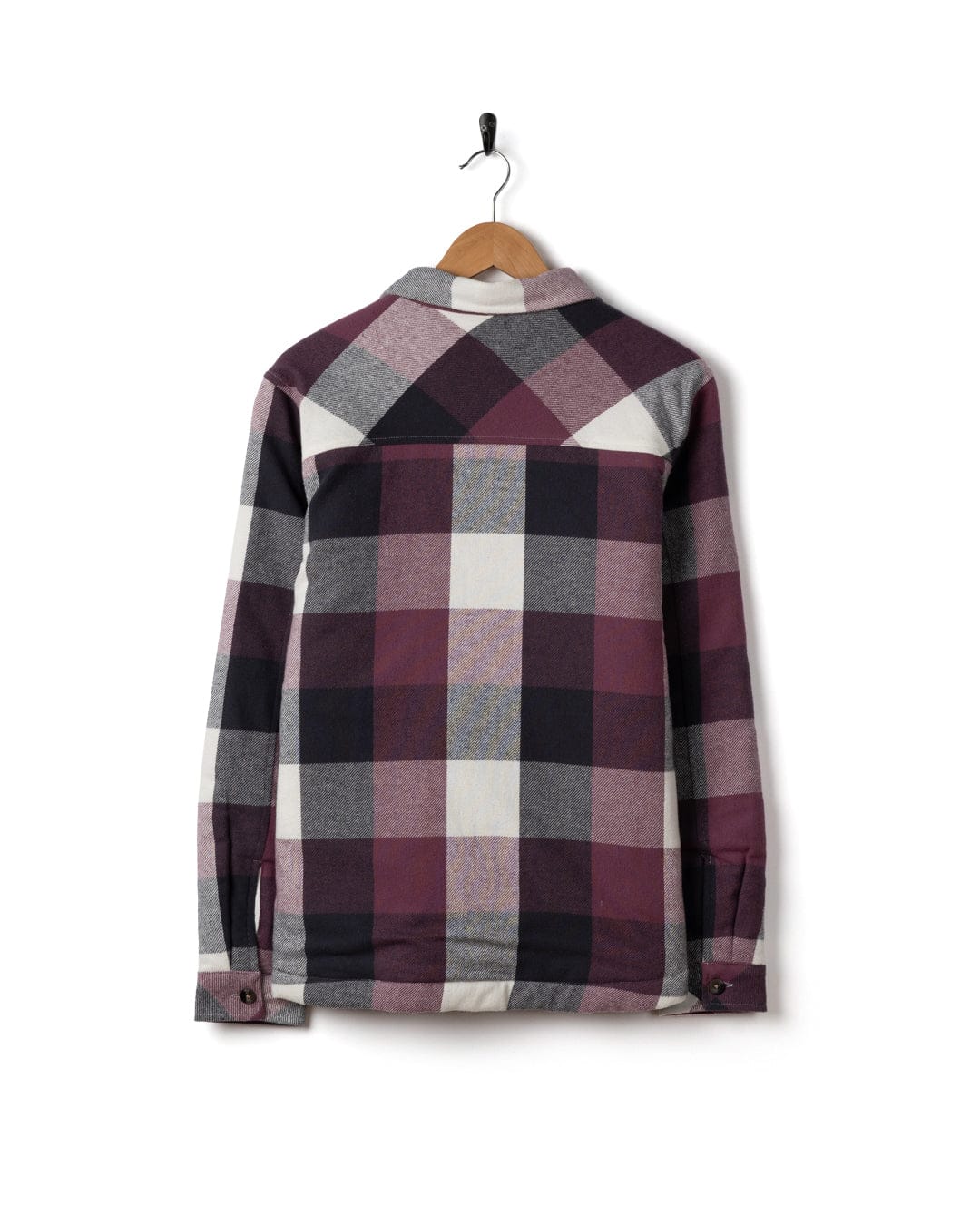 Knox Womens Quilted Shirt in Dark Pink