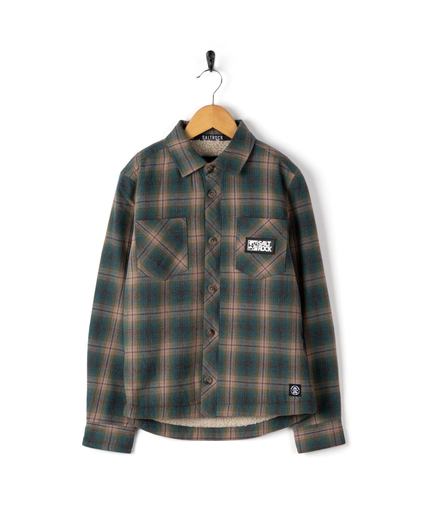 Wiley - Kids Shacket - Teal Check