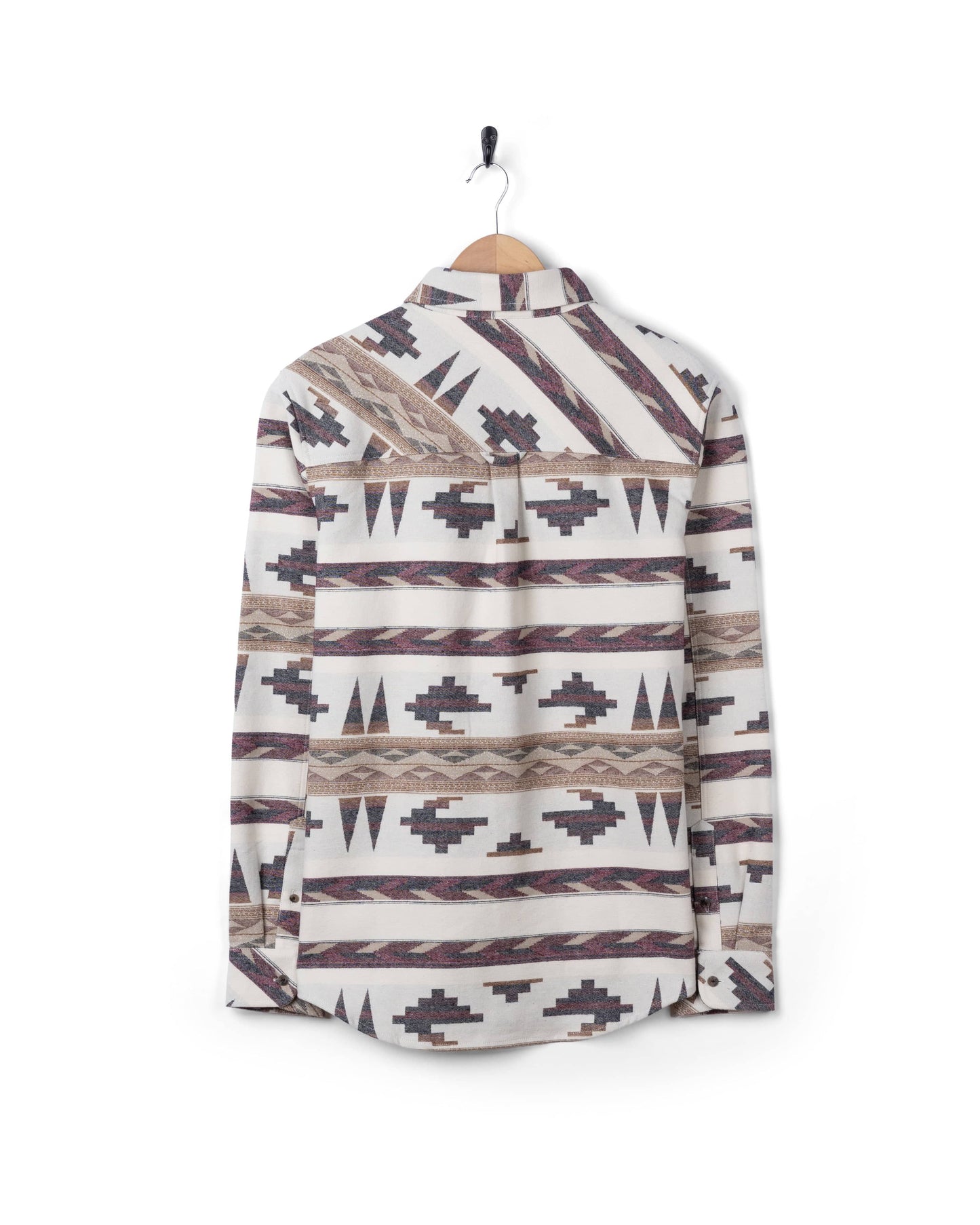 Asher Mens Jacquard Shirt in Cream