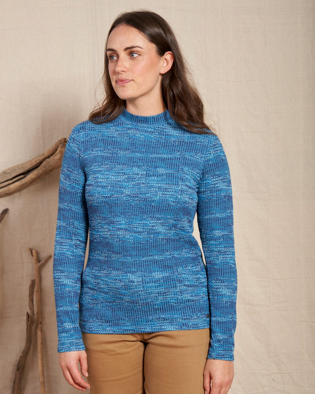 Space Dye Brooklyn Funnel Neck Top