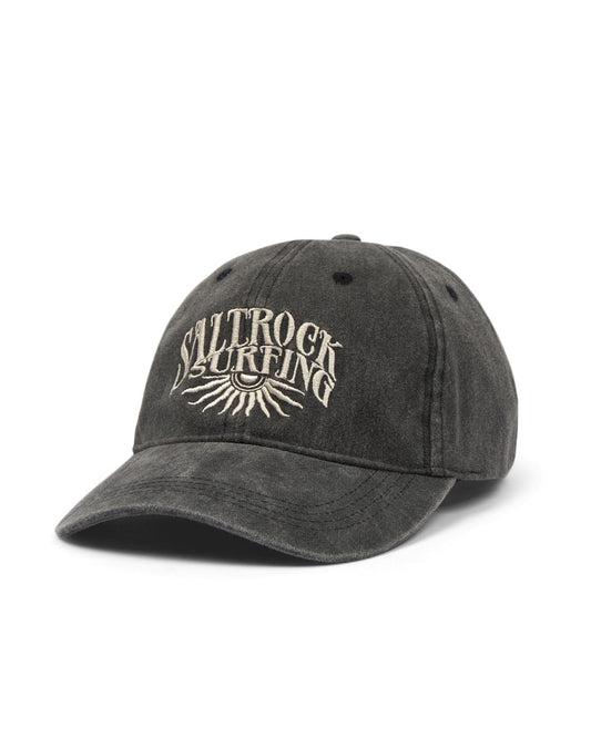 Sunburst Cap - Dark Grey with "Saltrock" logo embroidered on the front, featuring distinctive branding.