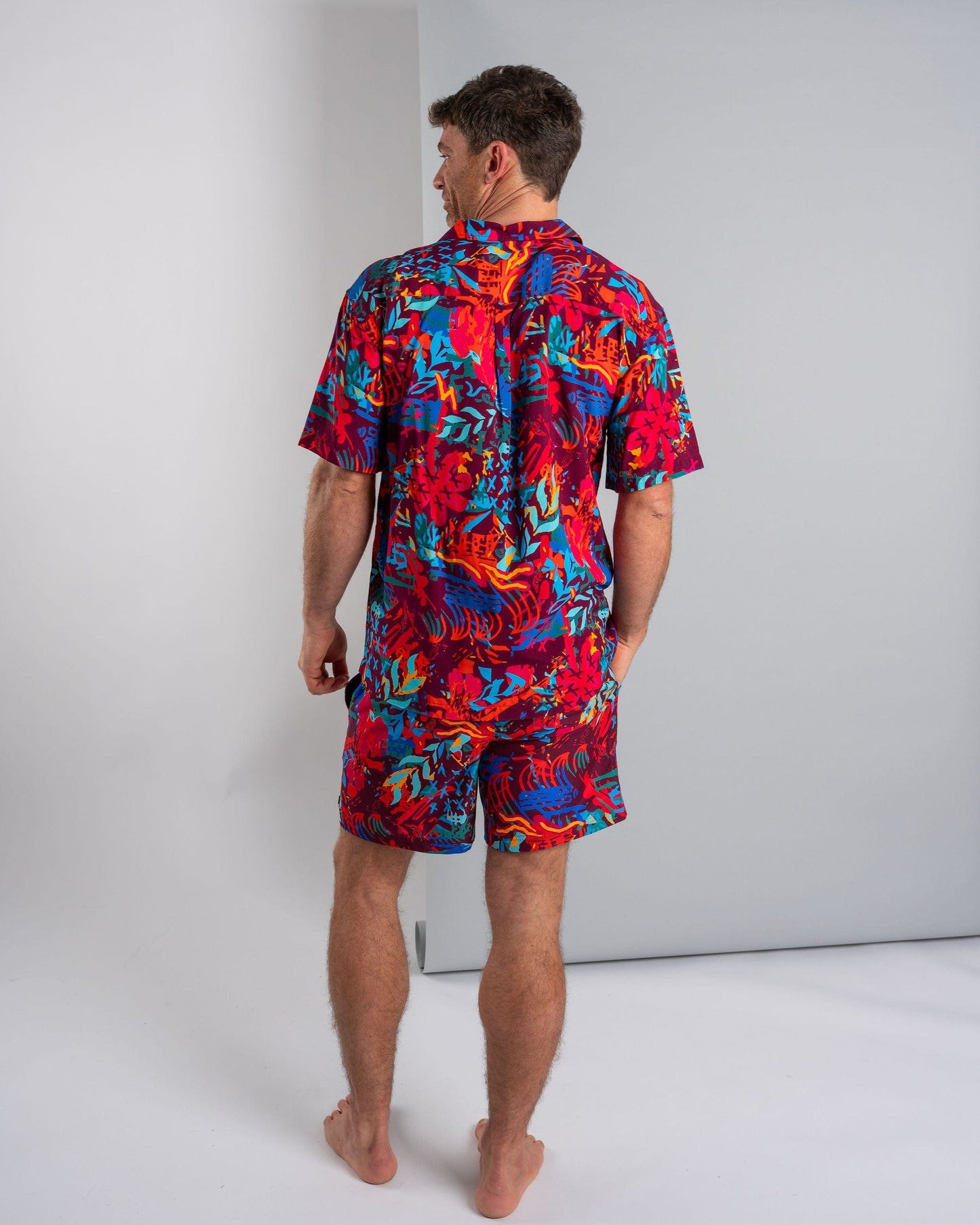 Escapism Mens Short Sleeve Shirt in Multi