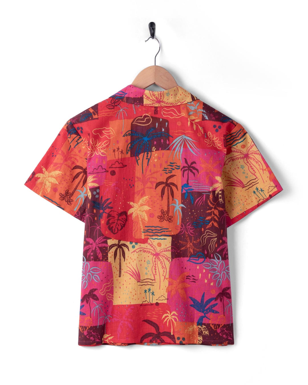 Palm Block - Womens Short Sleeve Shirt - Multi