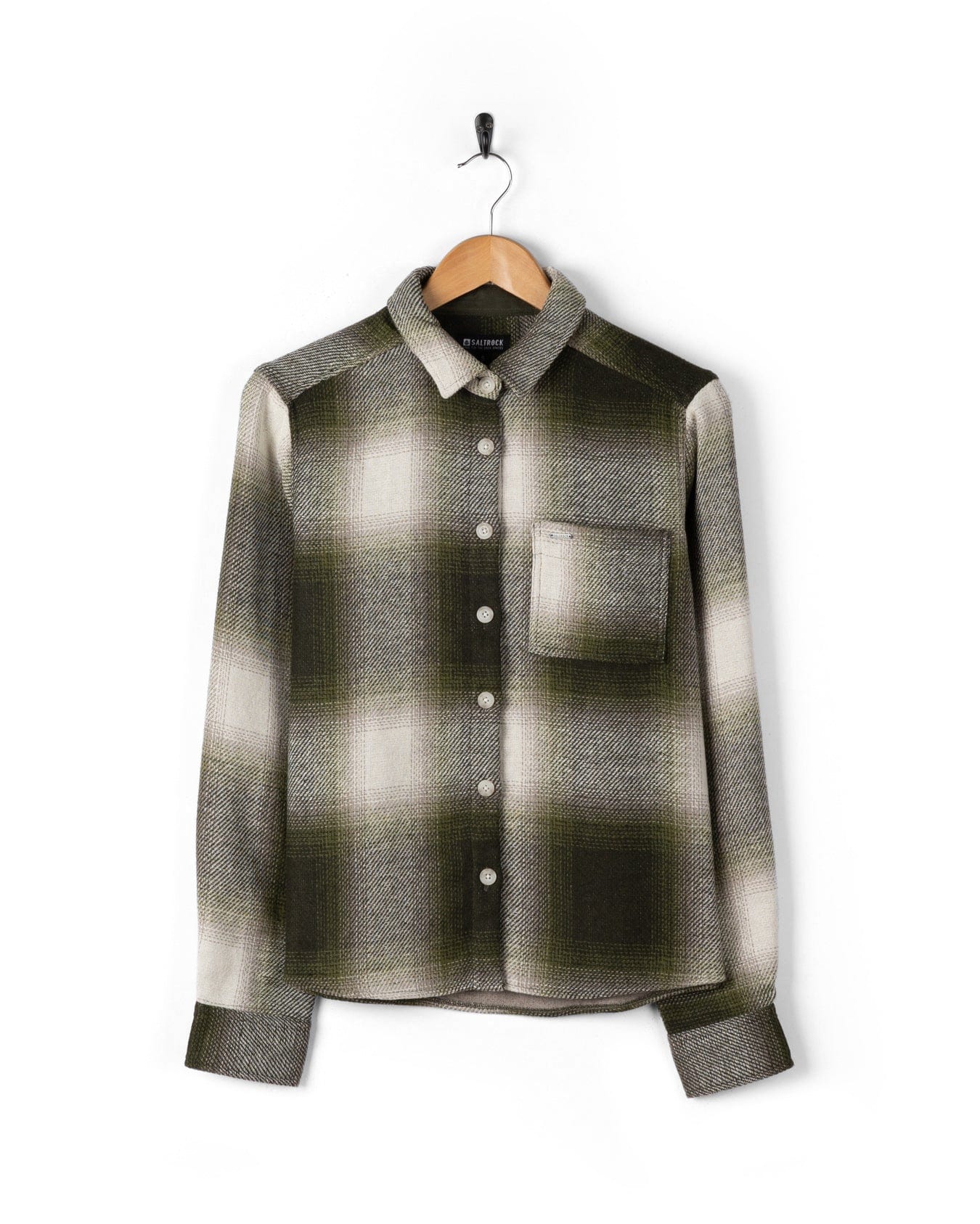 Delta - Womens Checked Shirt - Green/White