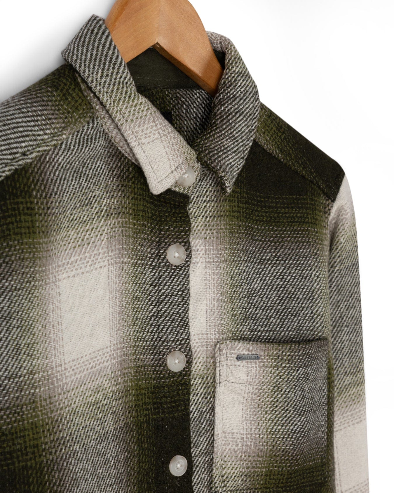 Delta - Womens Checked Shirt - Green/White