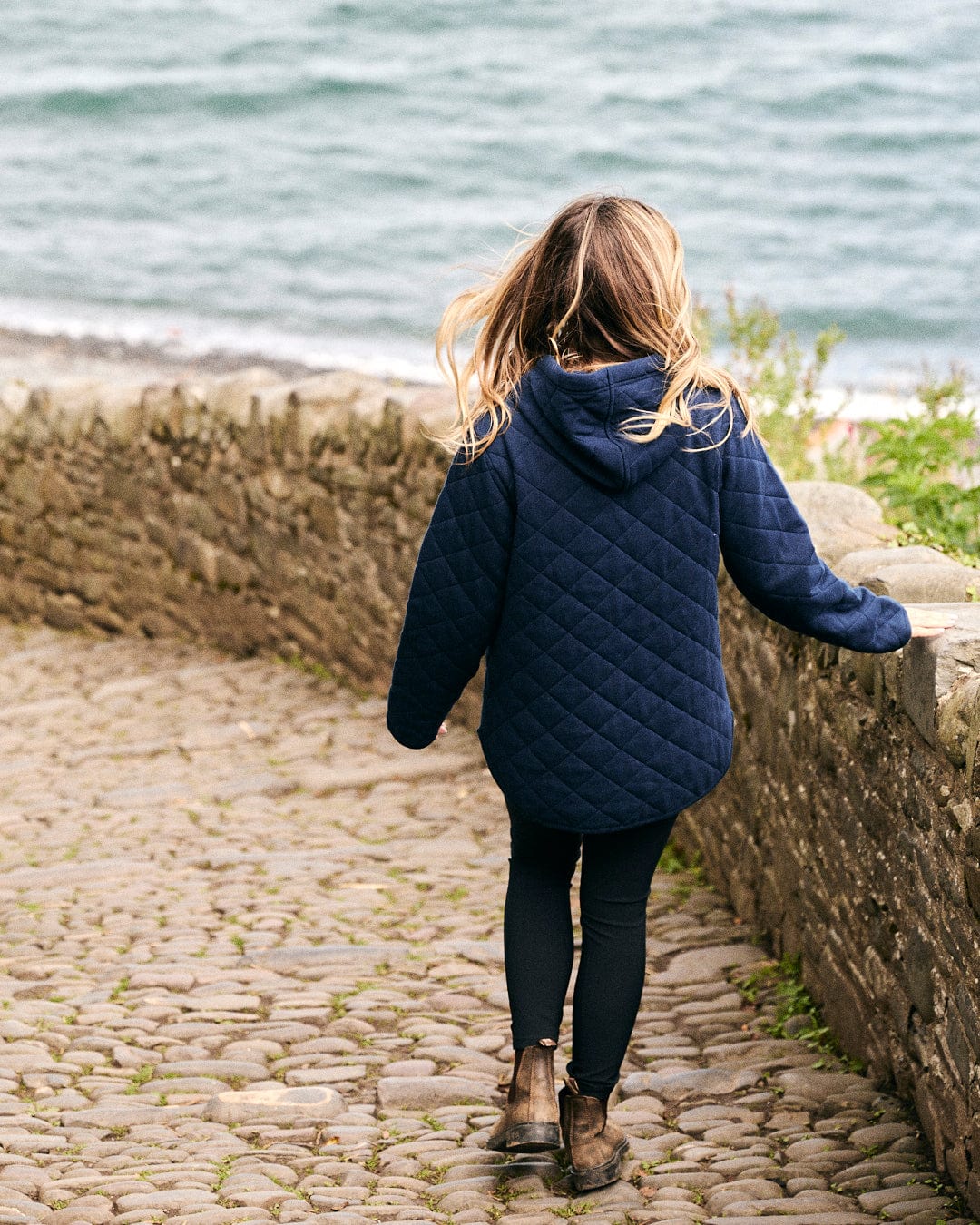 Tarka - Womens Oversized Zip Hoodie - Blue