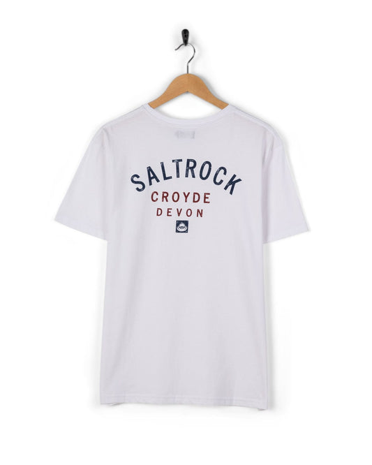 Croyde Location Mens T-Shirt in White