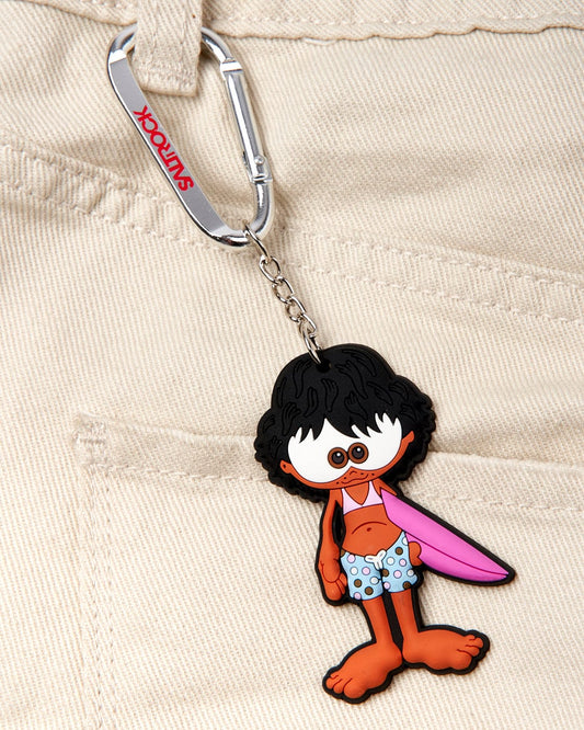 A Saltrock Tik Keyring featuring a cartoon character with a caribiner clip.