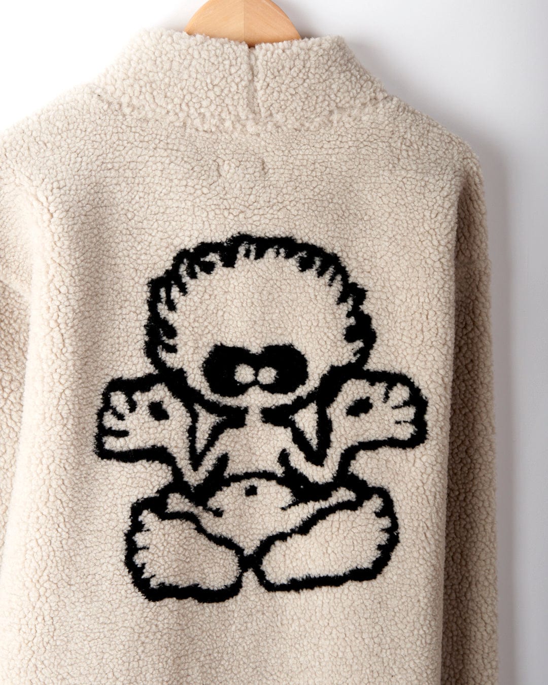 Tok Unisex Oversized Recycled Borg Fleece in Cream