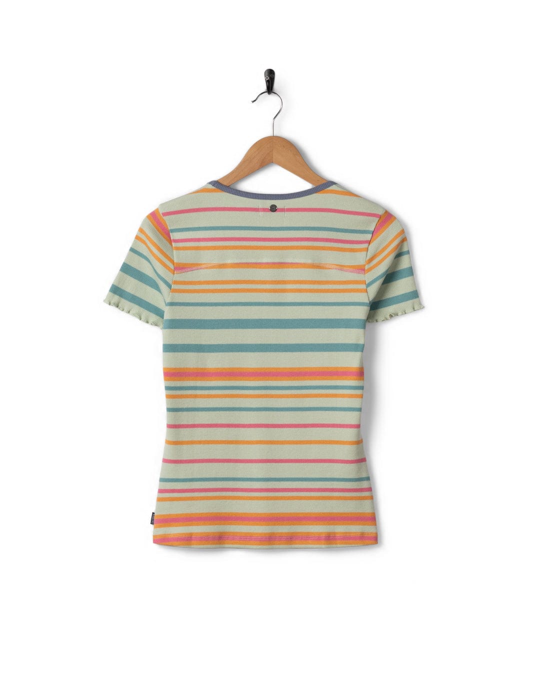 Lee Womens Short Sleeve Stripe T-Shirt in Light Green