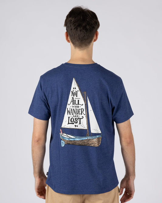 Lost Ships Mens Short Sleeve T-Shirt in Navy