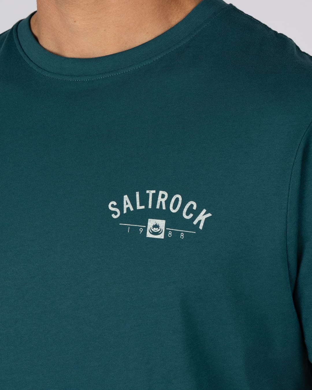Saunton Mens Location T-Shirt in Teal