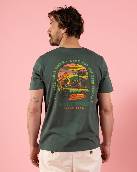 Atlantic Adventure - Mens Short Sleeve T-Shirt - Green