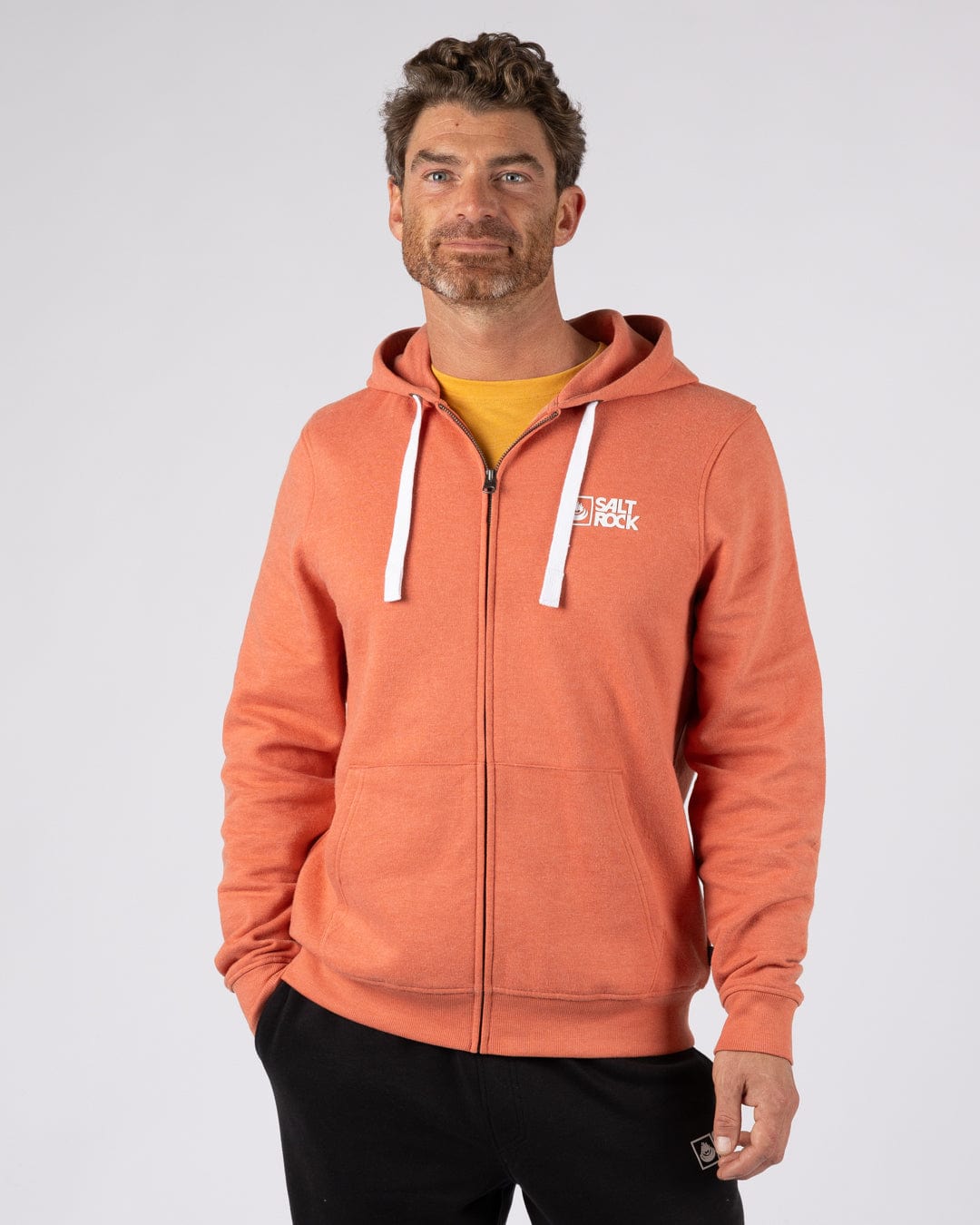Saltrock Original Mens Zip Hoodie Orange