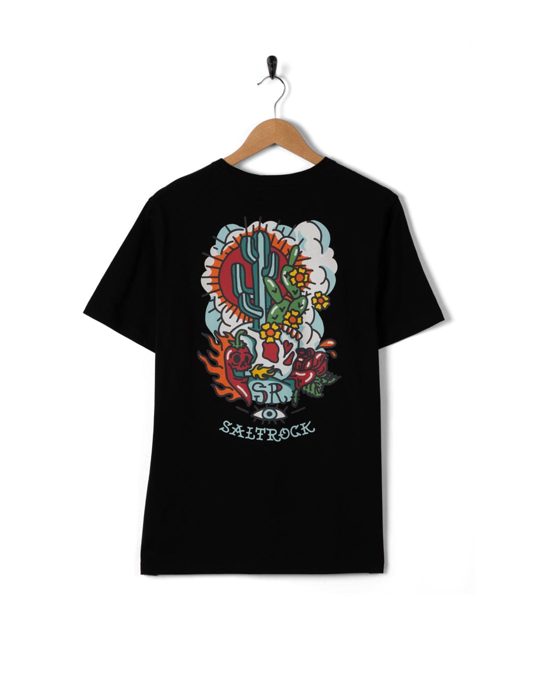 Cactus Flame - Mens T-Shirt - Black - SS25