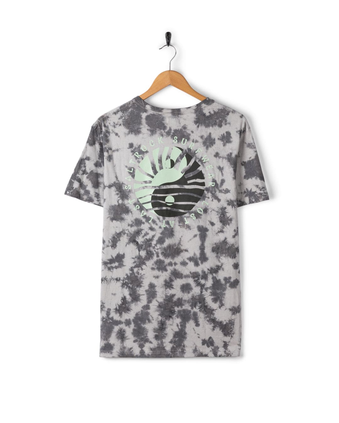 Yinyang Sun - Mens Tie Dye Short Sleeve T-Shirt -Grey