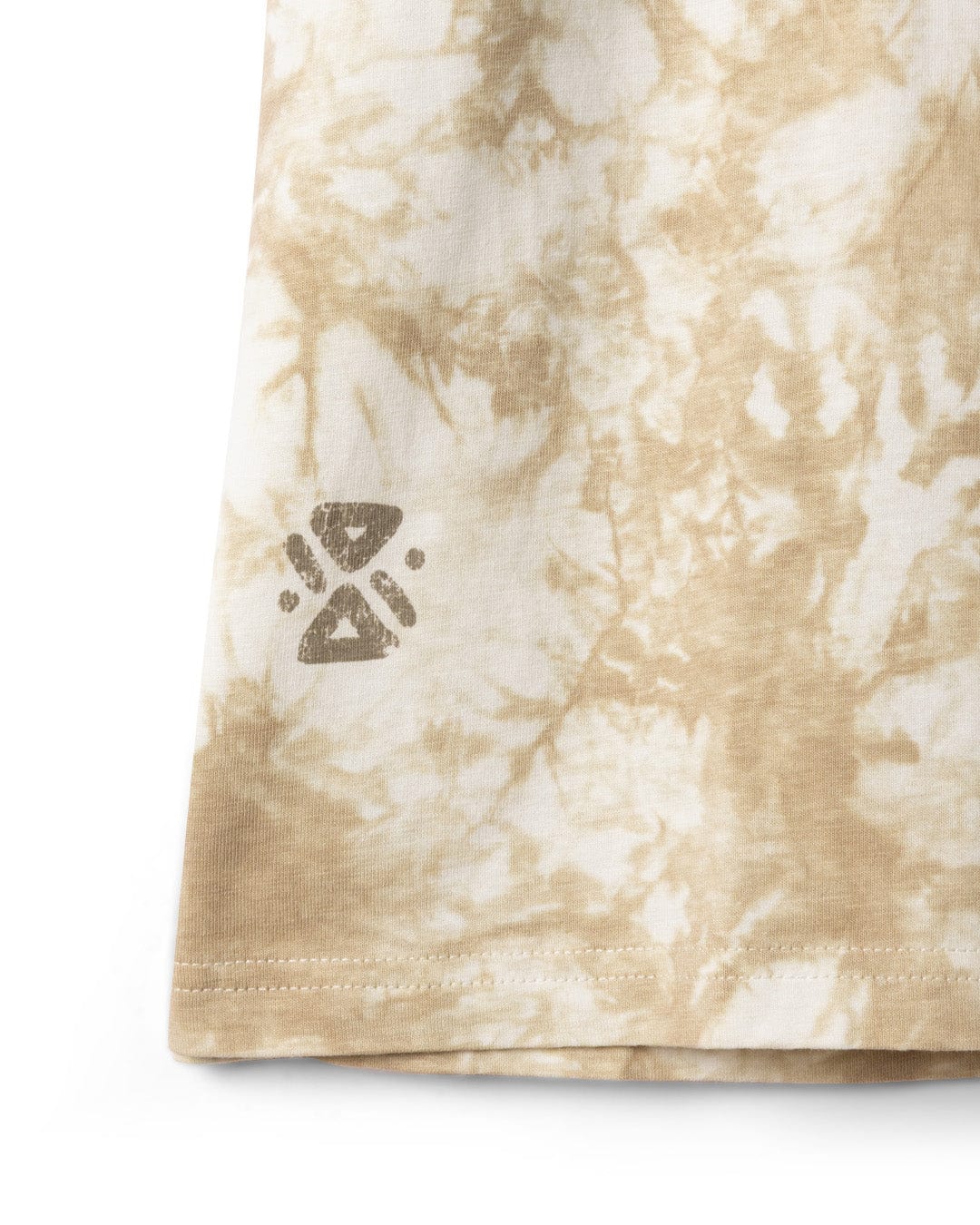 Block Icons - Mens Oversized Tie Dye T-Shirt - Cream
