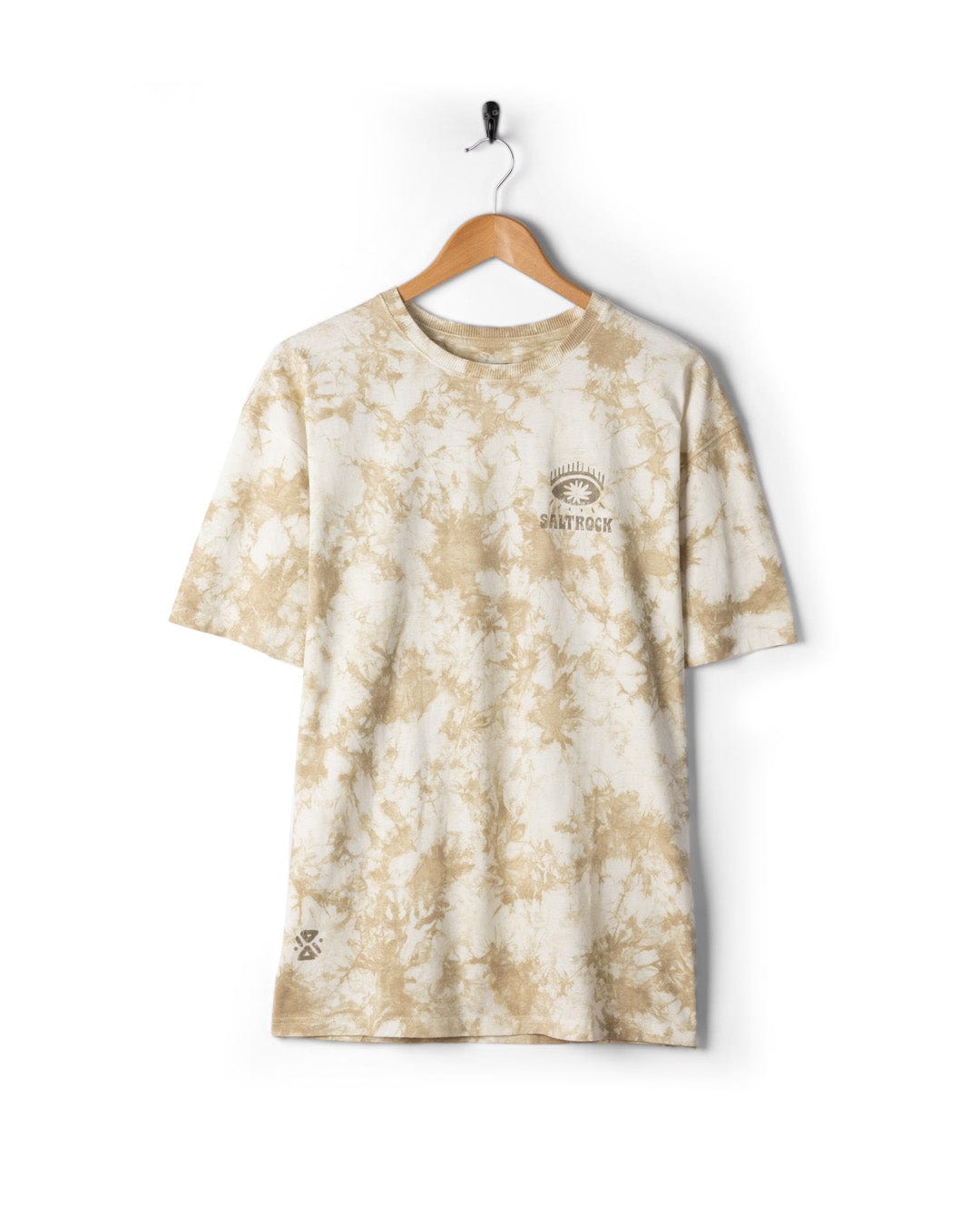 Block Icons - Mens Oversized Tie Dye T-Shirt - Cream