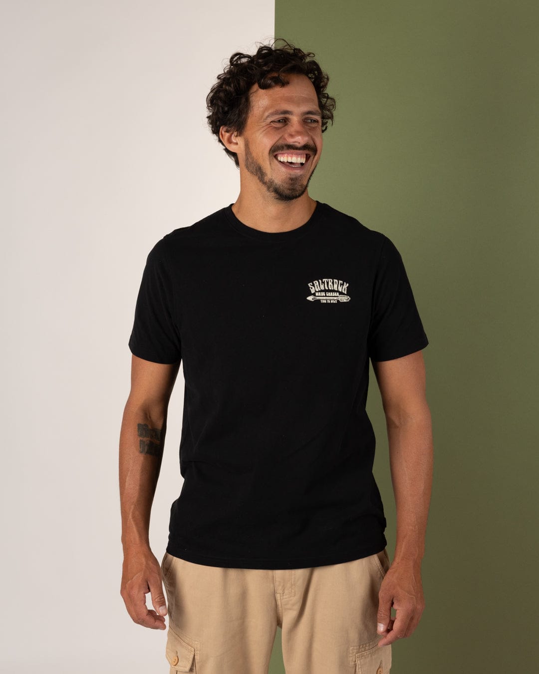 Split - Mens Short Sleeve T-Shirt - Black