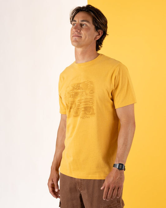 Axle Mens Short Sleeve T-Shirt in Yellow