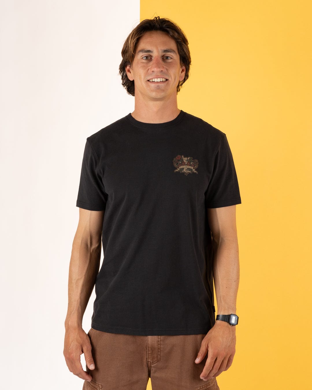 Stag Tattoo - Mens Short Sleeve T-Shirt - Black