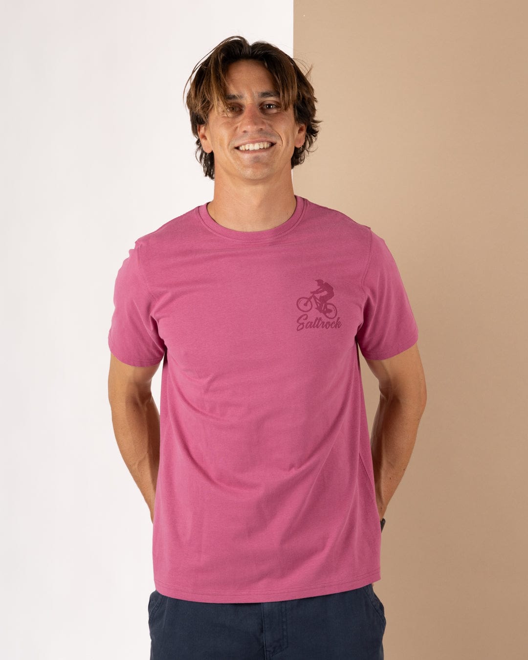Mtb Tonal - Mens Short Sleeve T-Shirt - Pink