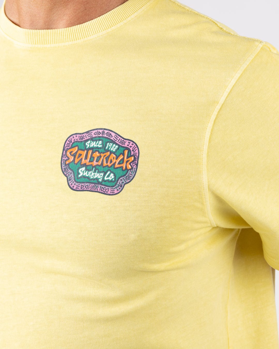 Tribal Flame - Mens Short Sleeve T-Shirt - Yellow