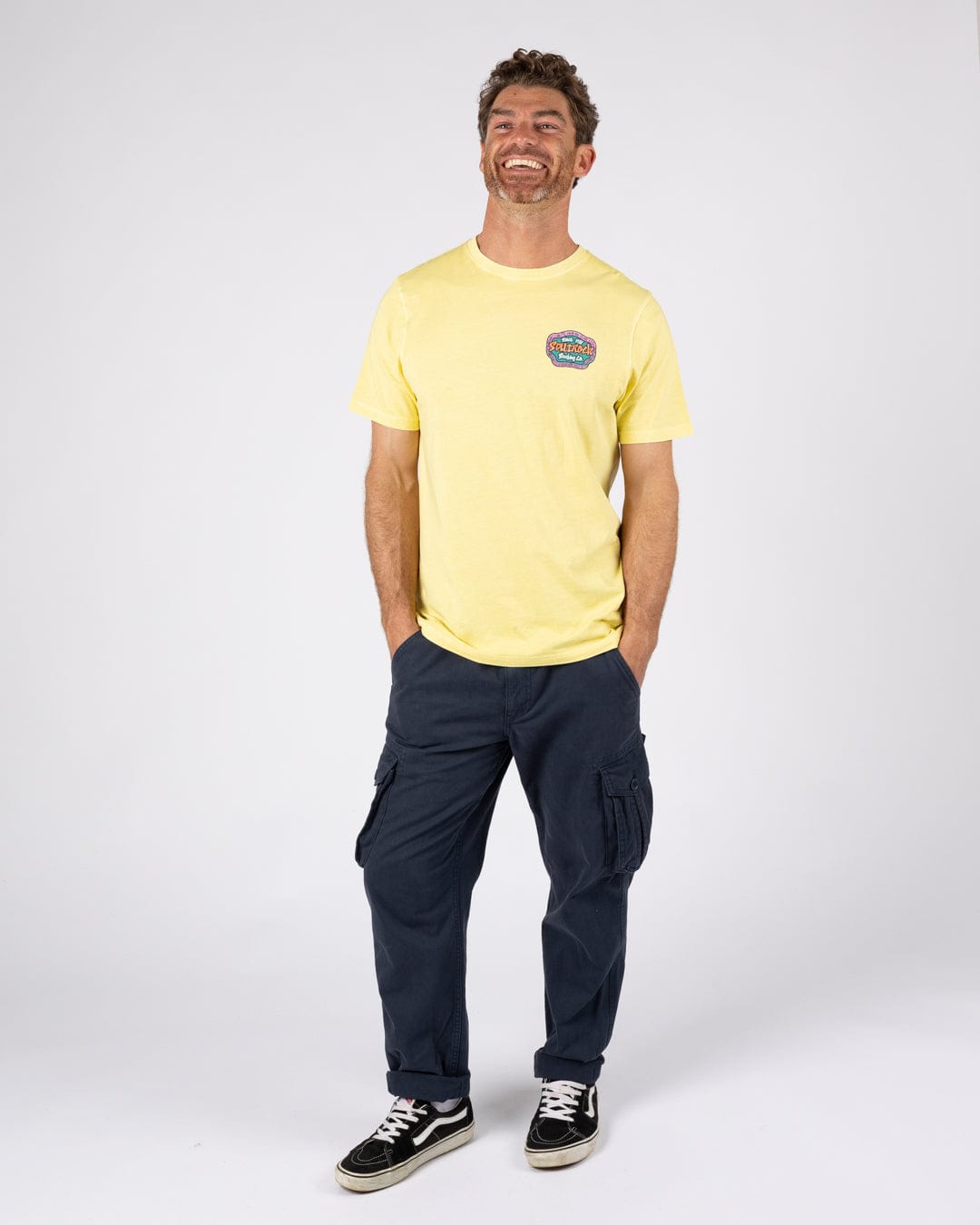 Tribal Flame - Mens Short Sleeve T-Shirt - Yellow