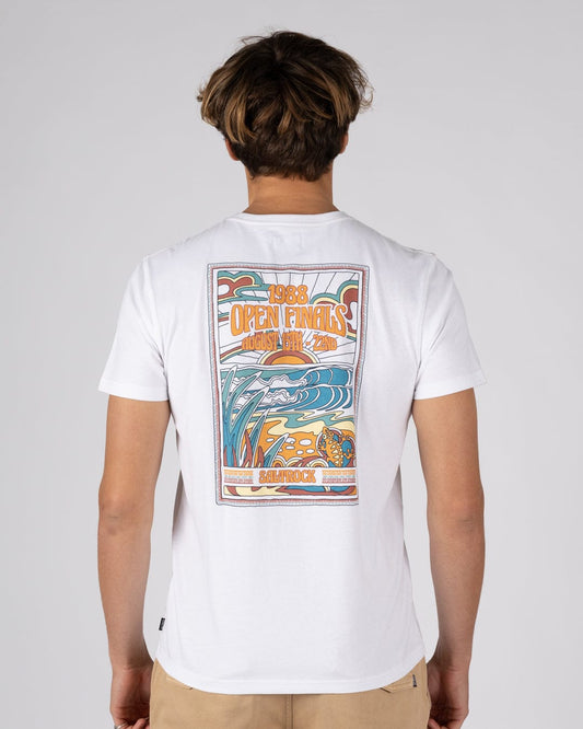Open Finals Mens Short Sleeve T-Shirt in White