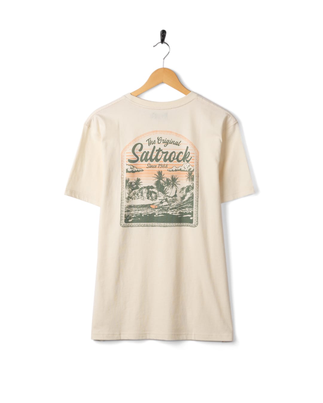 Postcard Mens Short Sleeve T-Shirt in Cream