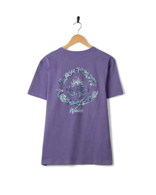 Deep Sea Flame Wales - Mens Short Sleeve T-shirt - Purple