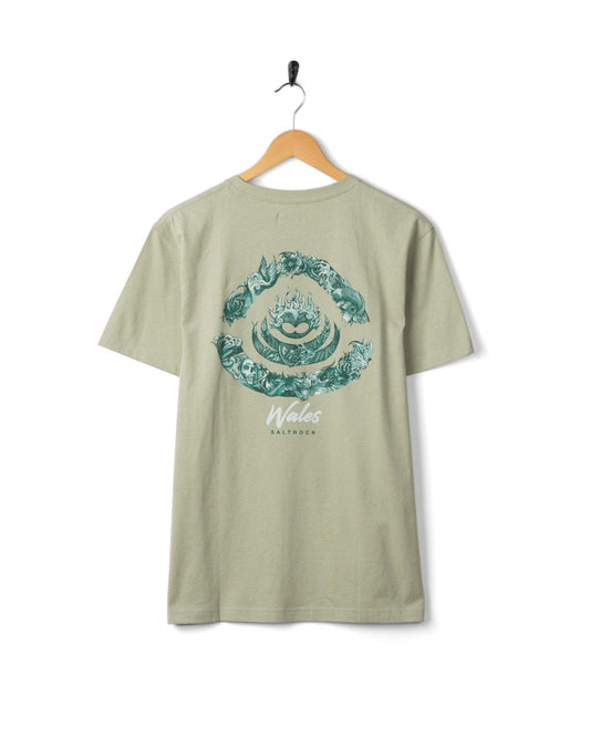 Deep Sea Flame Wales - Men Short Sleeve - Light Green