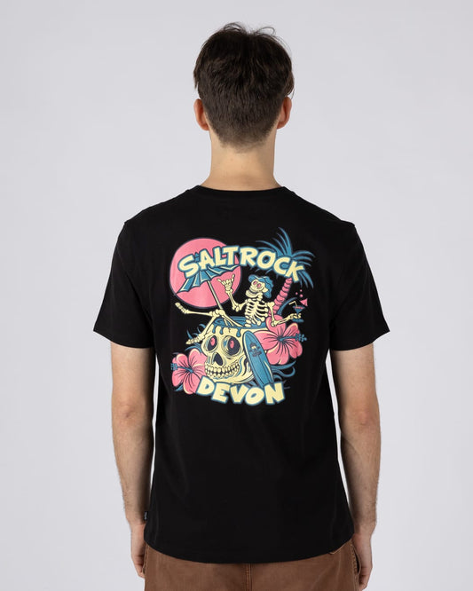 Sip “N”Dip Devon Mens Short Sleeve T-shirt in Black