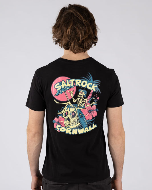 Sip “N”Dip Cornwall Mens Short Sleeve T-shirt in black