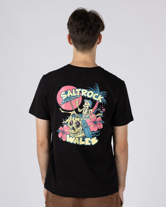 Sip “N” Dip Wales Mens Short Sleeve T-Shirt in Black