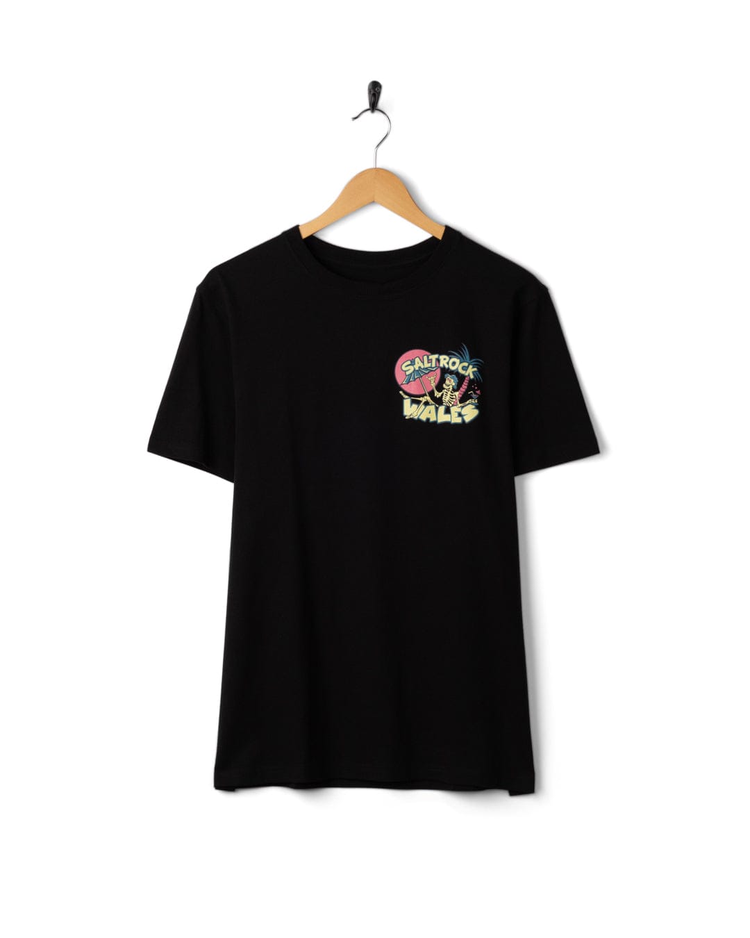 Sip “N” Dip Wales Mens Short Sleeve T-Shirt in Black