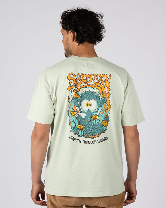 Growth Thru Nature Mens Short Sleeve T-Shirt In Light Green