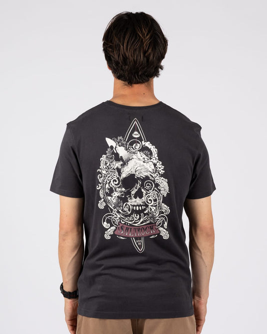 Dark Water Mens Short Sleeve T-Shirt in Dark Grey