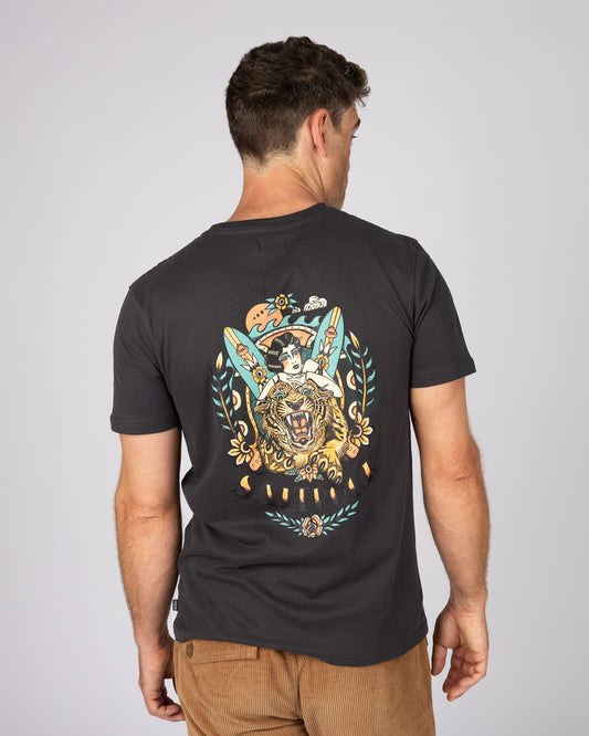 Tiger Tattoo Mens T-Shirt in Grey