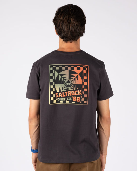 SKA Mens Short Sleeve T-Shirt in Dark Grey