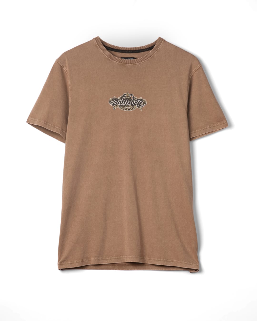 Heraldic Surf Mens Classic Short Sleeve T-Shirt In Brown