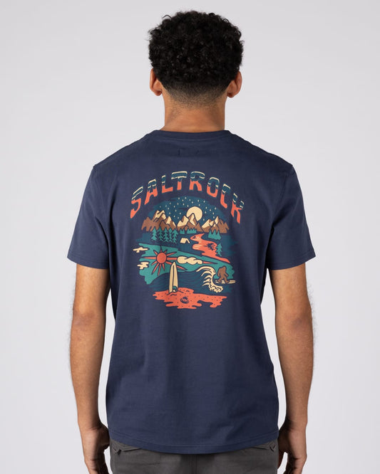 Base Camp Mens Classic Short Sleeve T-Shirt In Blue