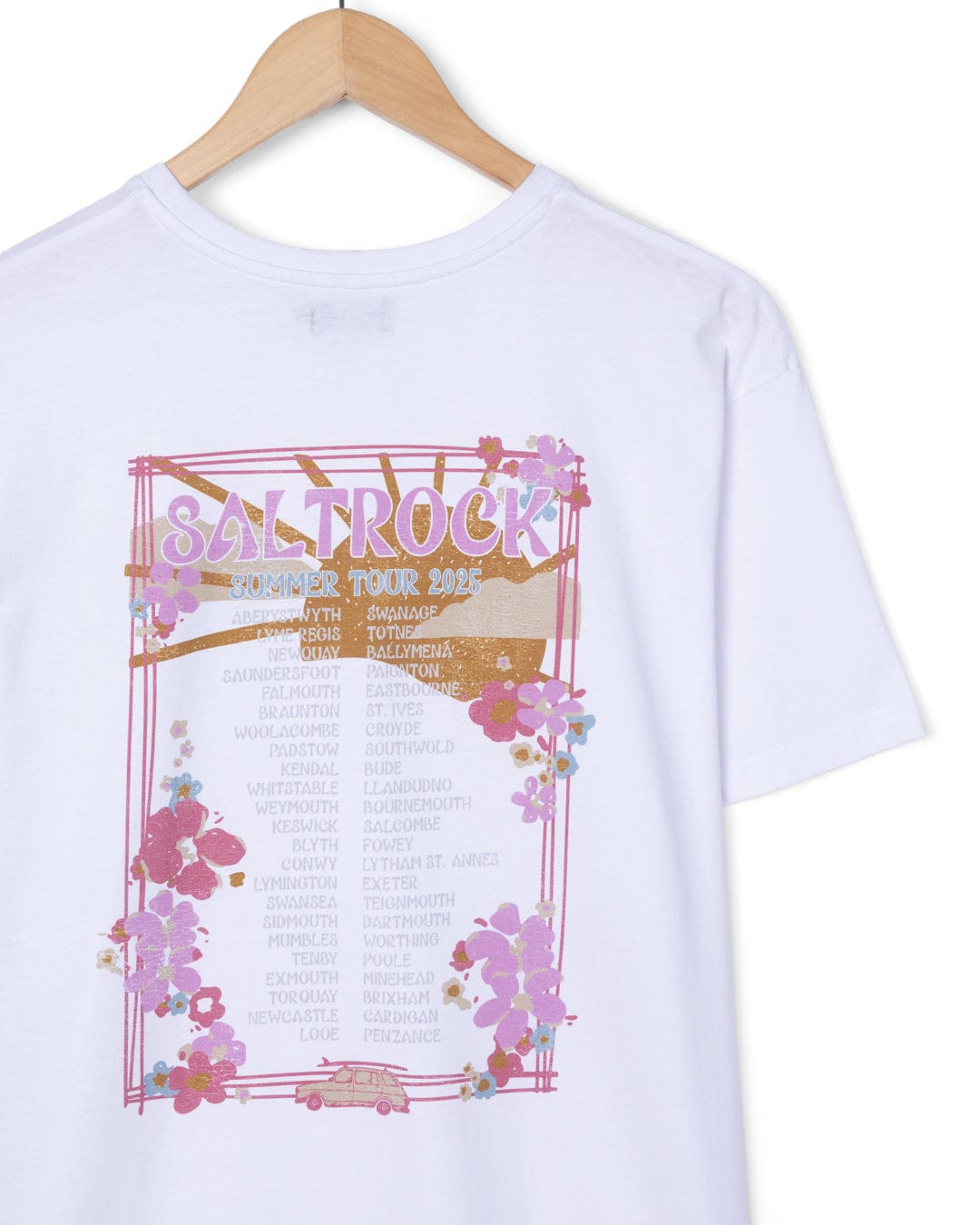 Highway Tour - Womens Short Sleeve T-Shirt - White