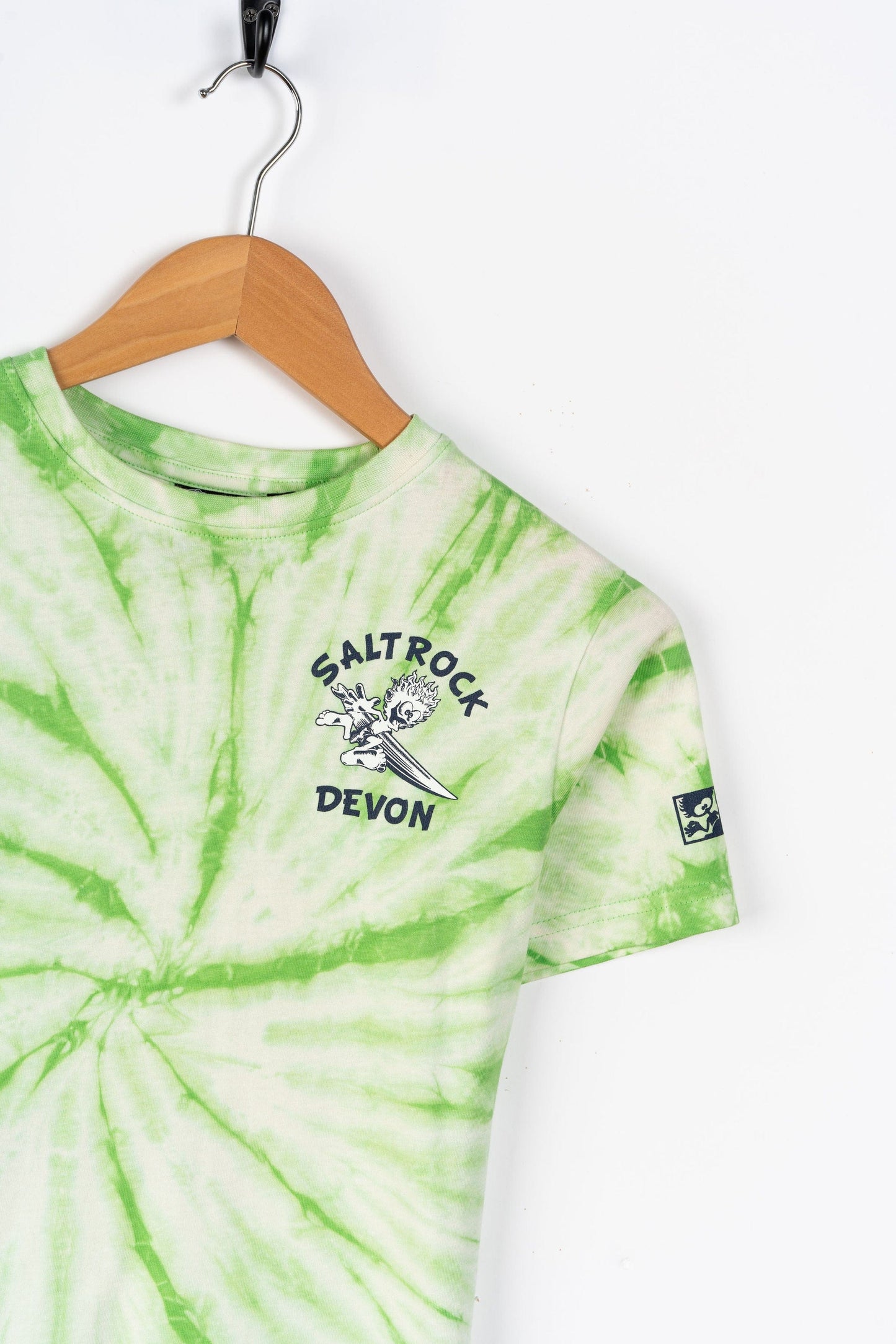 Wave Rider Devon - Kids Short Sleeve T-Shirt - Tie Dye Green