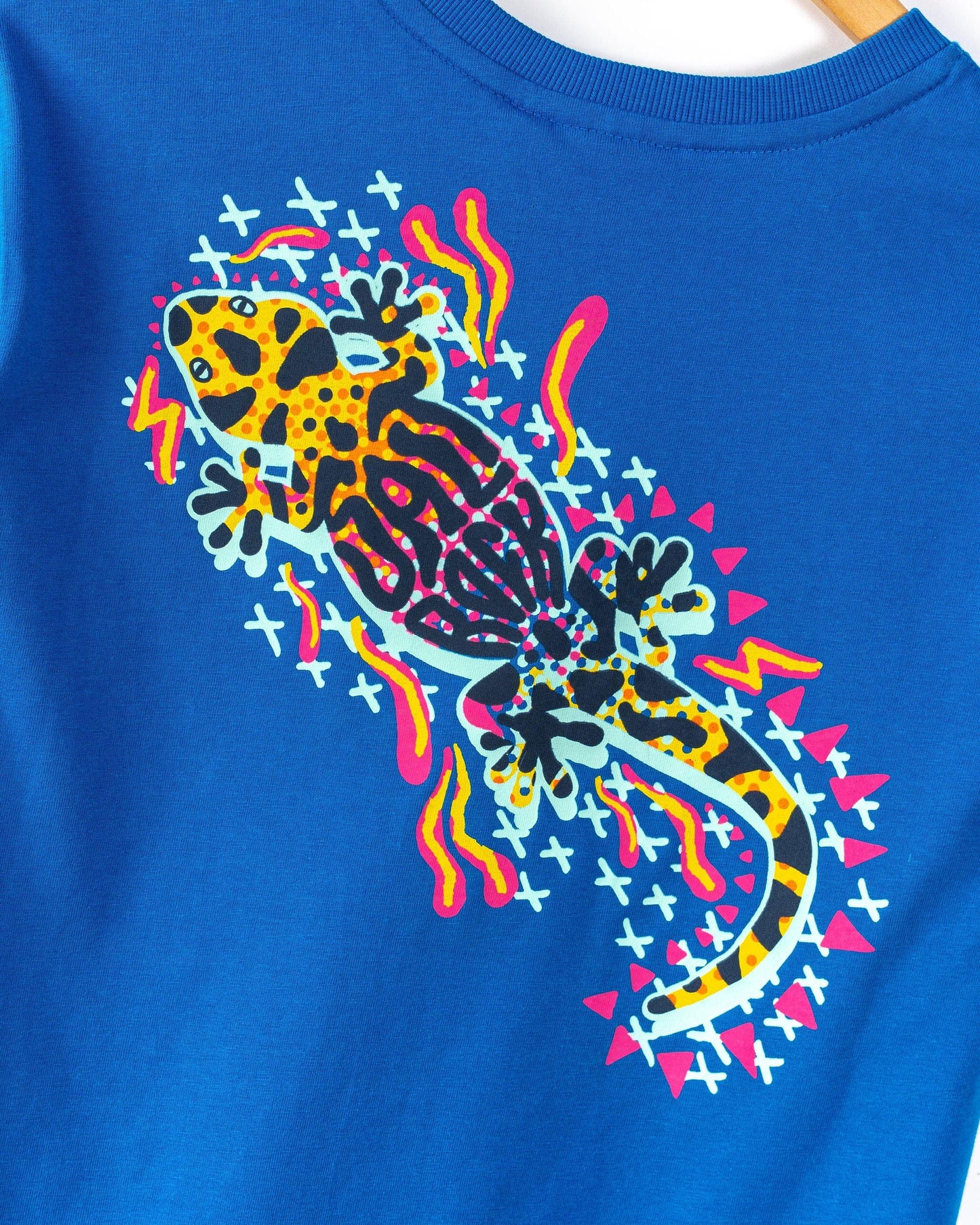 Gecko - Kids Oversized T-Shirt - Blue