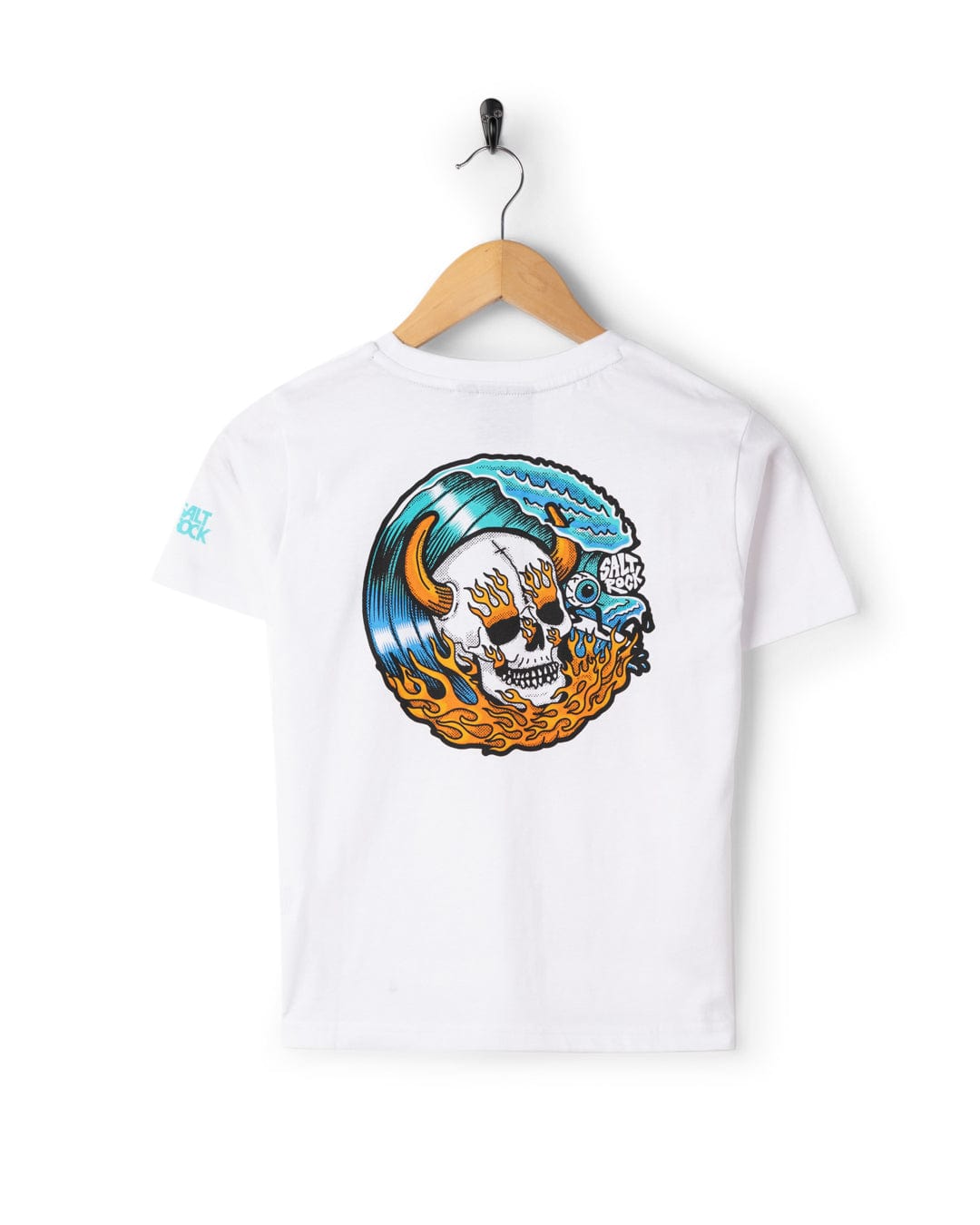Fire Water Colour - Kids T-Shirt - White
